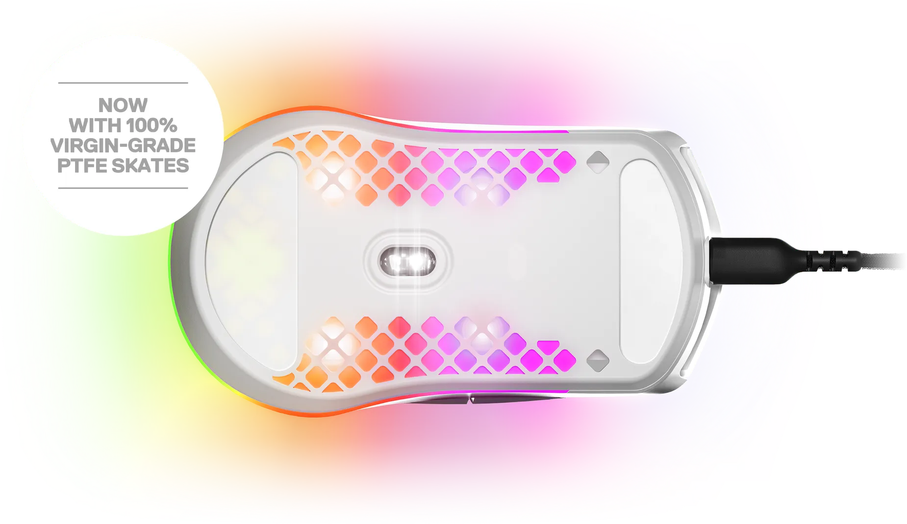 SteelSeries賽睿Aerox 3 Snow有線電競滑鼠