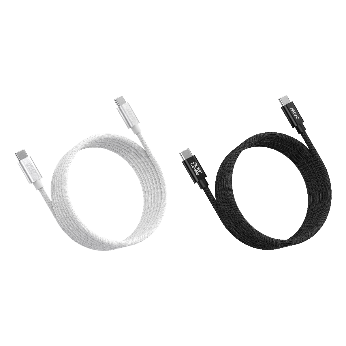 USB-C to USB-C珪膠編織線2.0M-白