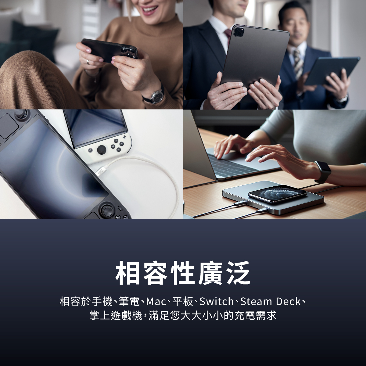 AGM USB-A to USB -C  新型專利珪膠編織線1m-白