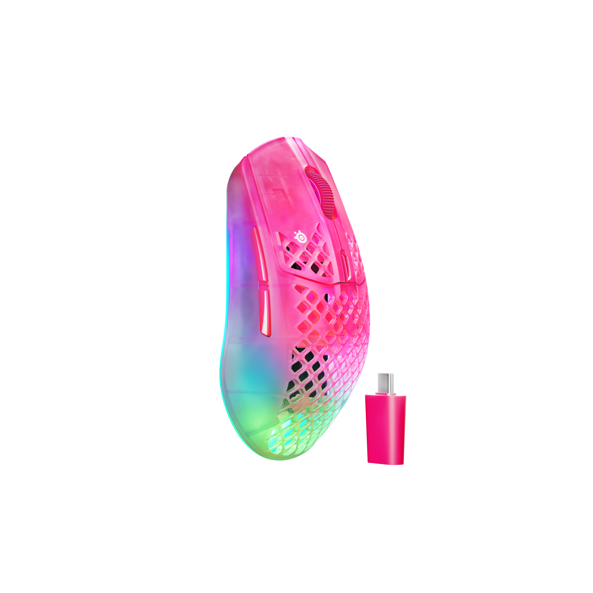 SteelSeries賽睿Aerox 3 Gen 2無線滑鼠-MagentaHaze