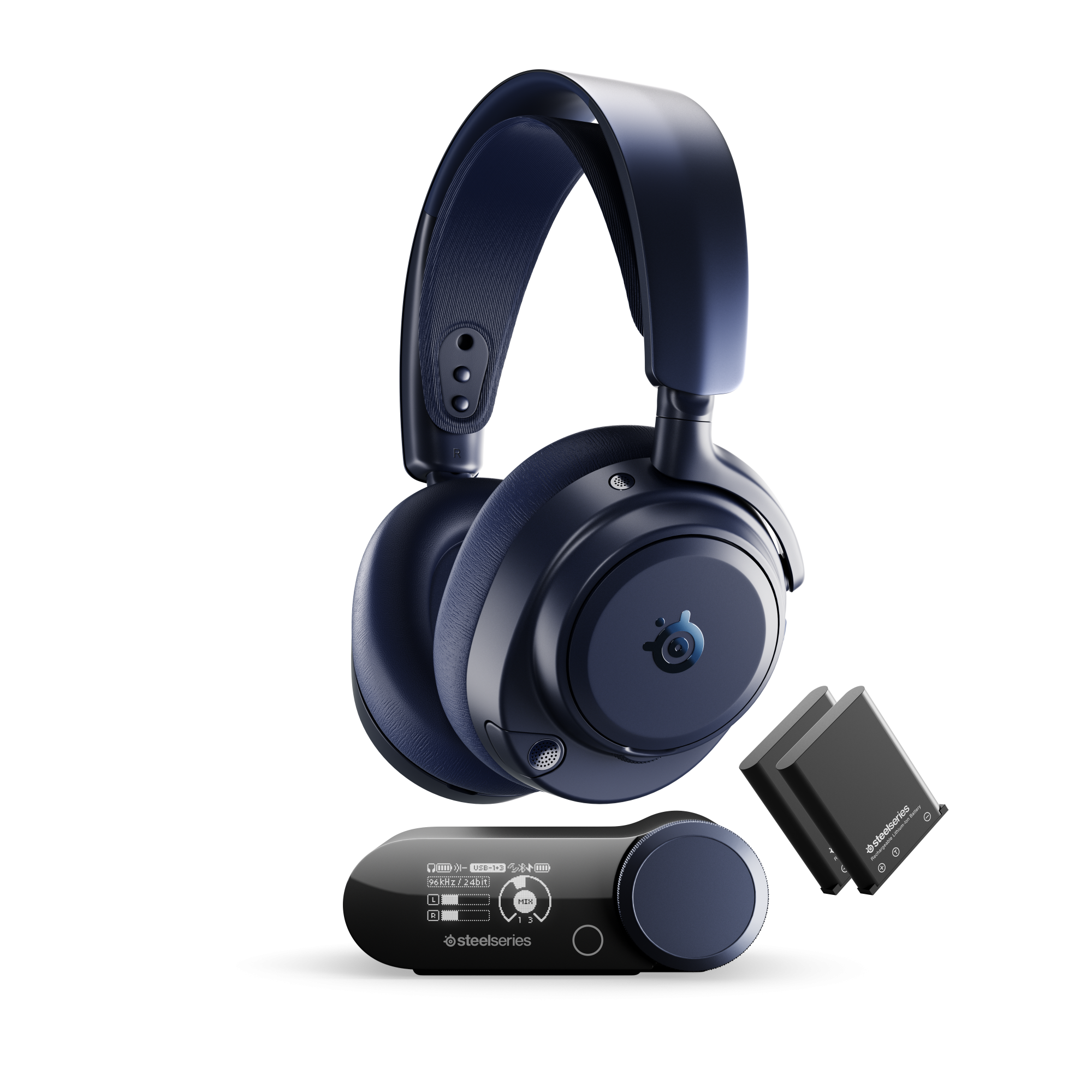 SteelSeries賽睿Arctis Nova Pro Omni無線電競耳機麥克風-午夜藍