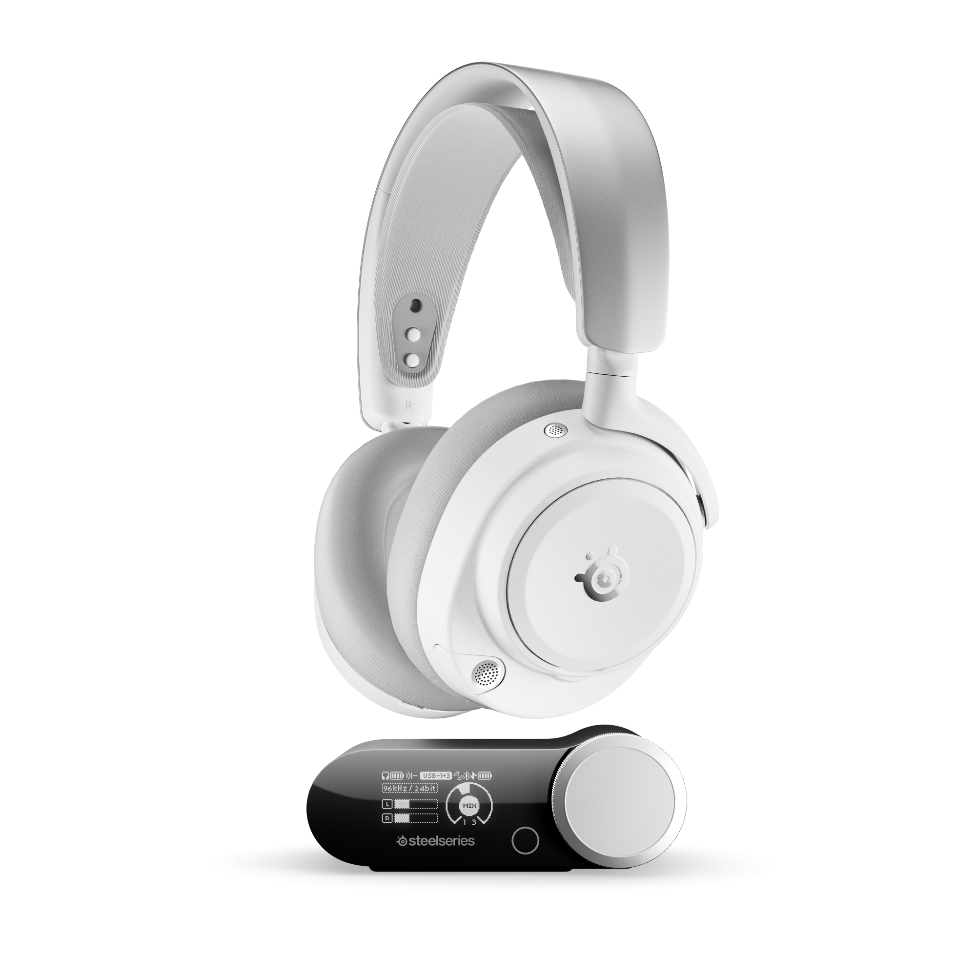SteelSeries賽睿Arctis Nova Pro Omni無線電競耳機麥克風-白