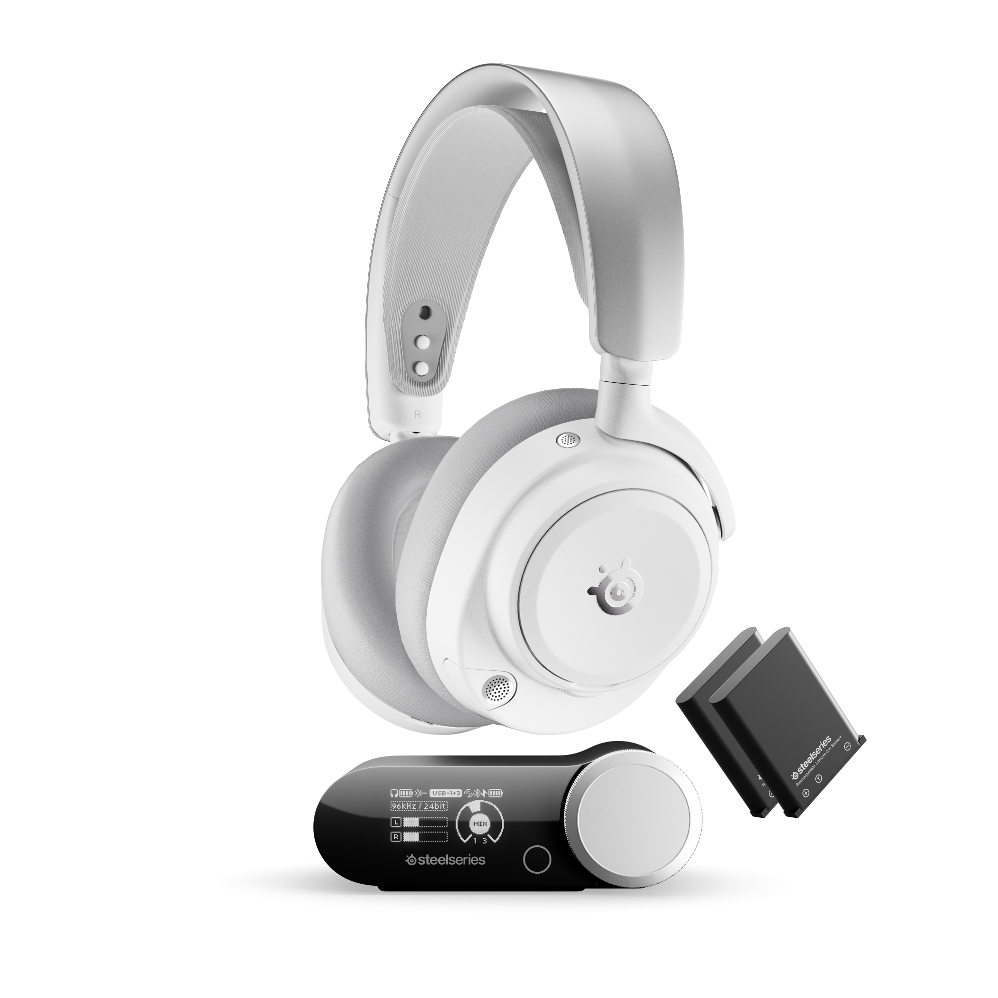 SteelSeries賽睿Arctis Nova Pro Omni無線電競耳機麥克風-白