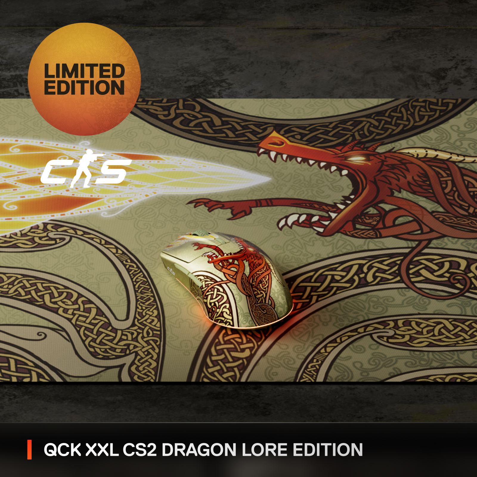 SteelSeries賽睿QcK電競鼠墊XXL-CS2 Dragon Lore版