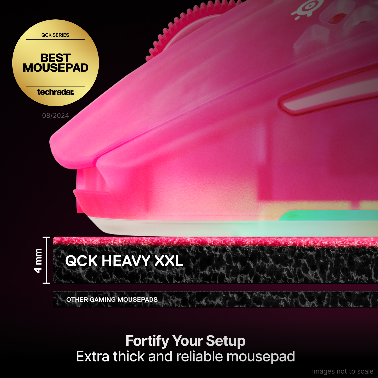 SteelSeries賽睿QcK電競鼠墊Heavy XXL-耀澈桃