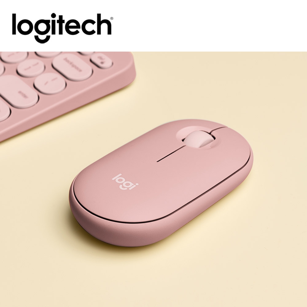 Logitech羅技 M350s 無線藍牙滑鼠 - 玫瑰粉