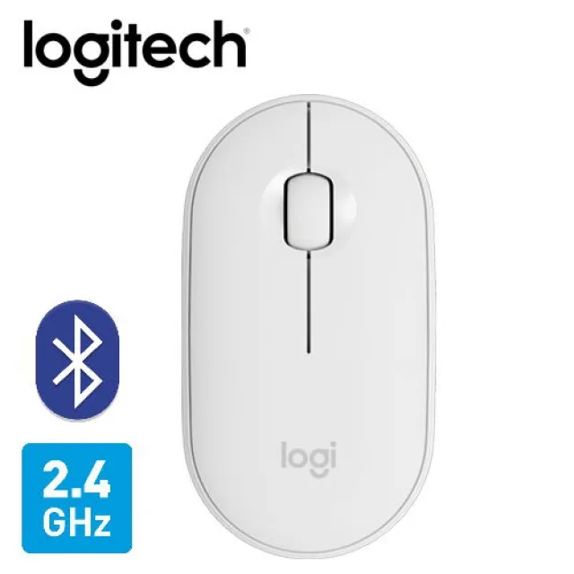Logitech羅技 M350s 無線藍牙滑鼠 - 珍珠白