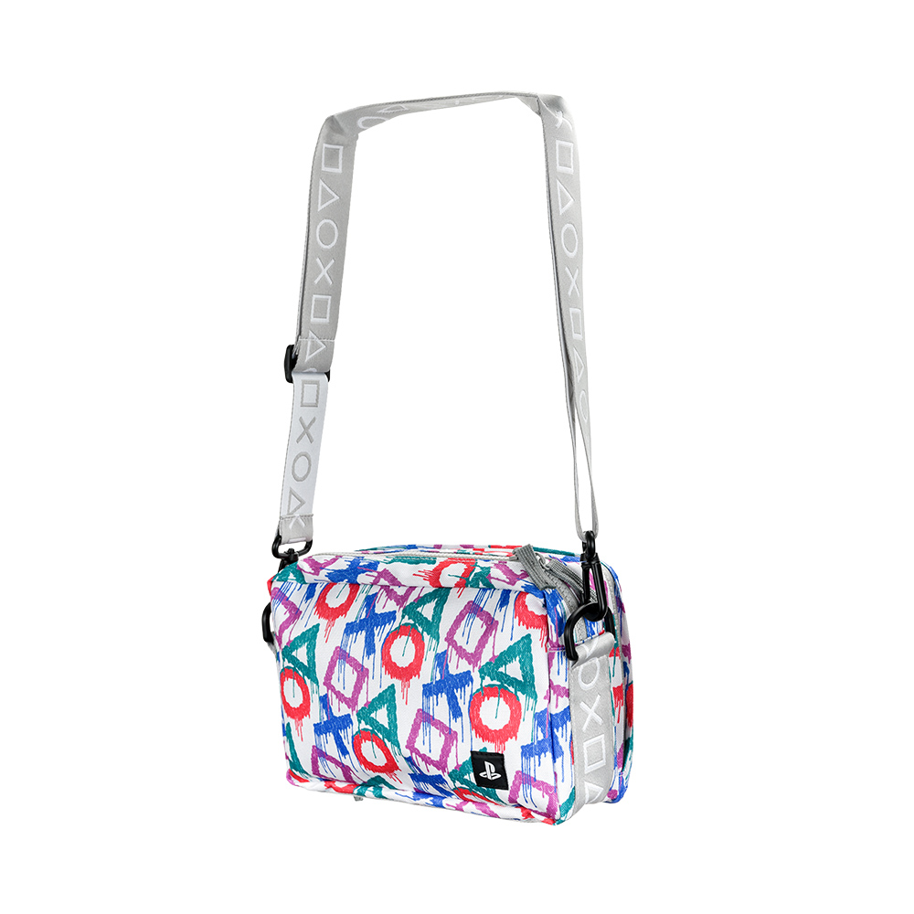 PlayStation噴繪藝術單肩包-白