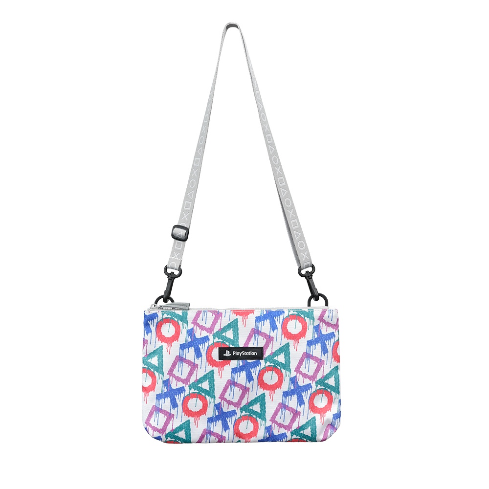 PlayStation噴塗藝術隨身斜背包-白