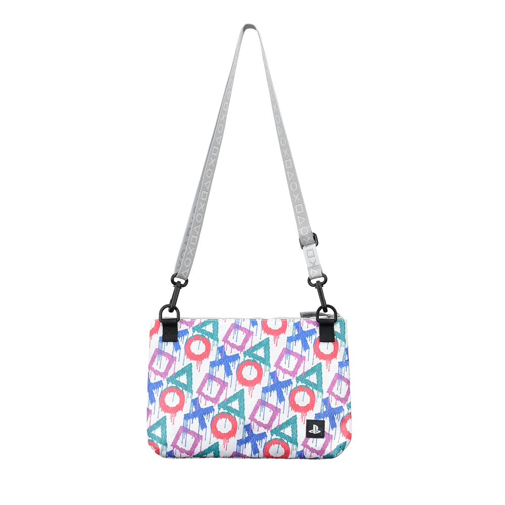 PlayStation噴塗藝術隨身斜背包-白