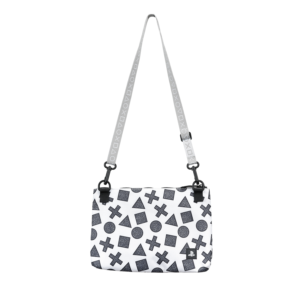 PlayStation90年代品味隨身斜背包-白