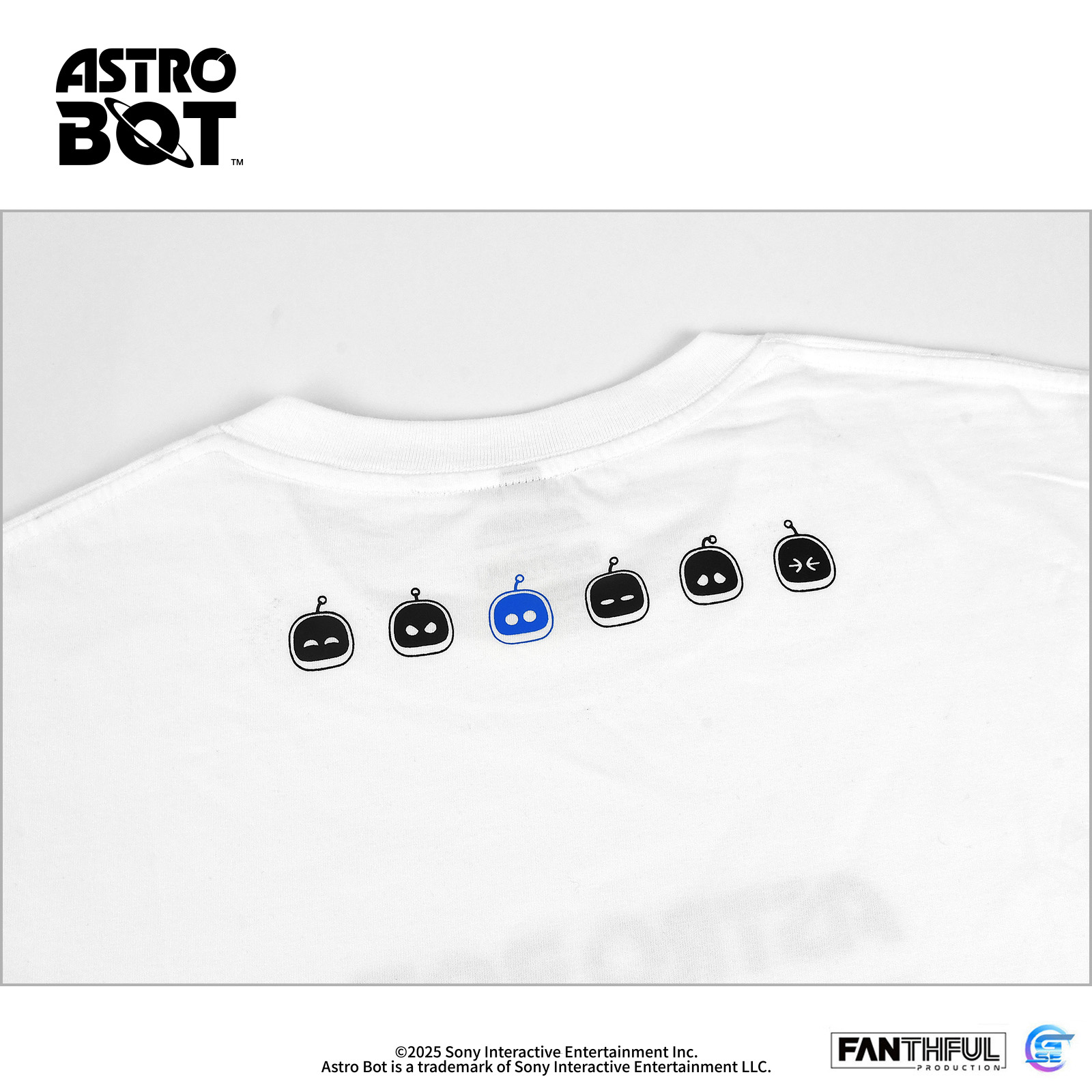 Astro Bot 宇宙機器人純棉T-Shirt 白色款 XL