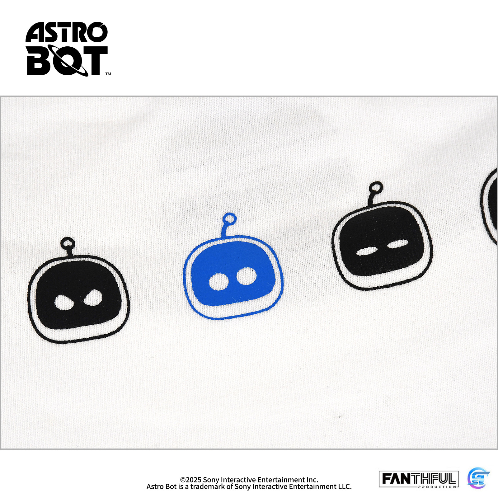 Astro Bot 宇宙機器人純棉T-Shirt 白色款 XL