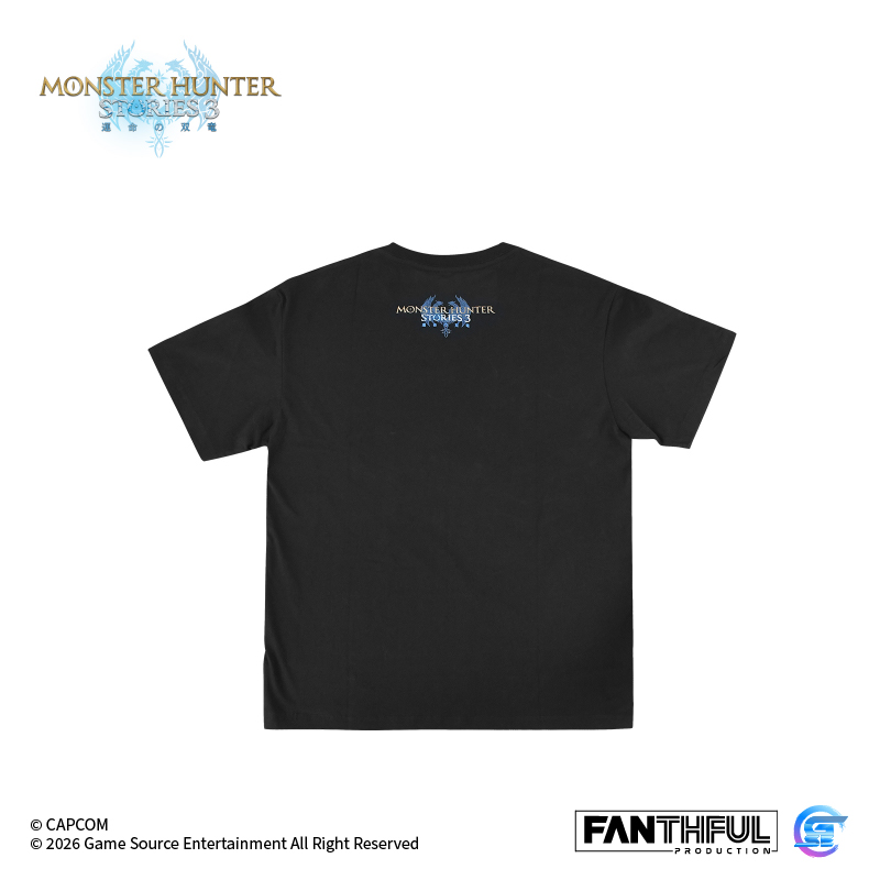 Fanthful《魔物獵人物語3 : 命運雙龍》 純棉 T-Shirt (黑色) (XL) ( 預購 5.8 發售 )