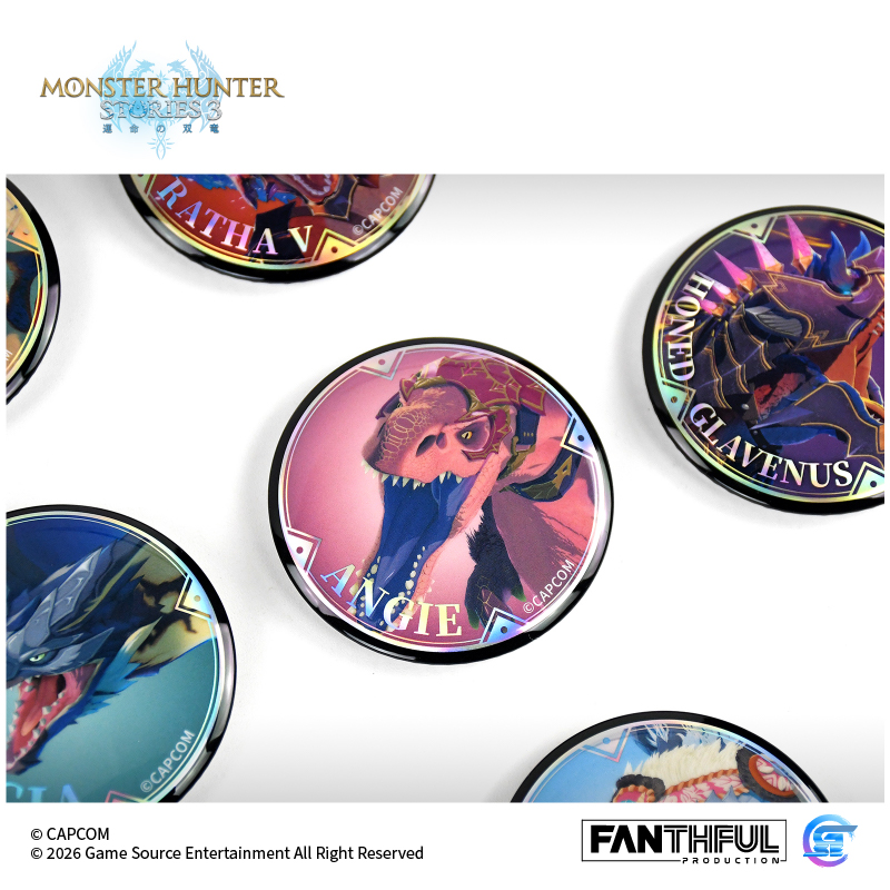 Fanthful《魔物獵人物語3 : 命運雙龍》 馬口鐵徽章盲盒 [隨行獸]【整盒/全10款】(預購 5.8 發售)