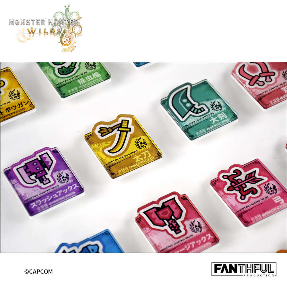 ⟪魔物獵人 荒野⟫-武器壓克力別針徽章盲盒 [整盒14款]