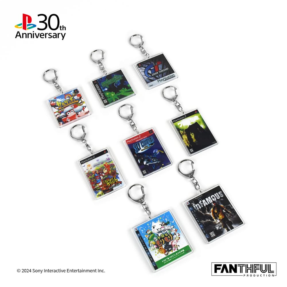 PlayStation® 30周年 壓克力鑰匙圈盲盒 (整盒8款)