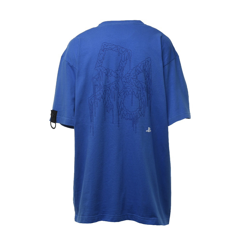 PlayStation噴繪藝術印花T恤-藍-M