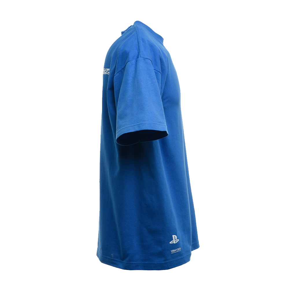 PlayStation噴繪藝術T恤-藍-L