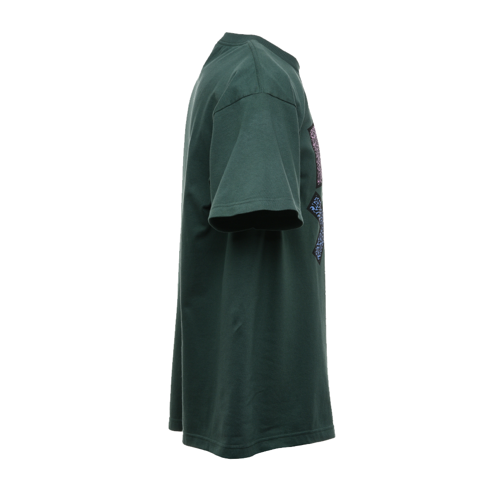 PlayStation90 年代風格正面印花T恤-綠-L